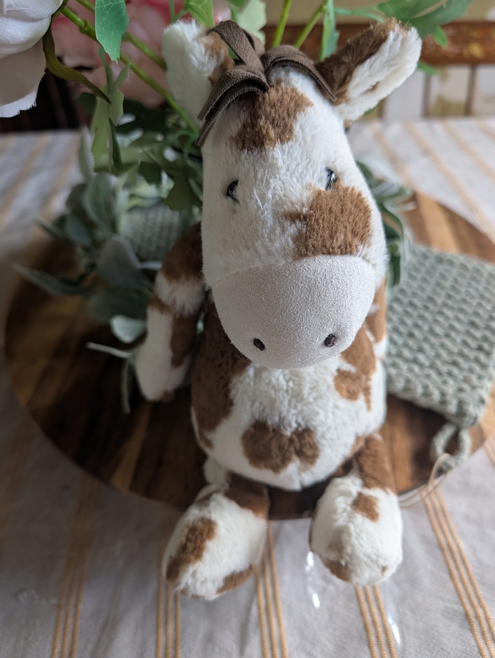 Jelly Cat Rare discontinued 12" bashful pinto pony, gently loved